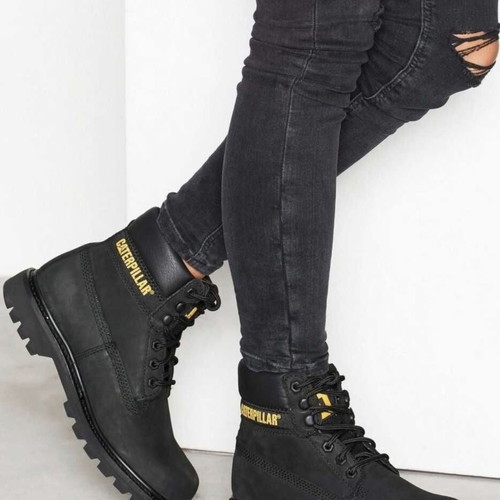 CAT Colorado Boot women's new black nubuck leather size 37