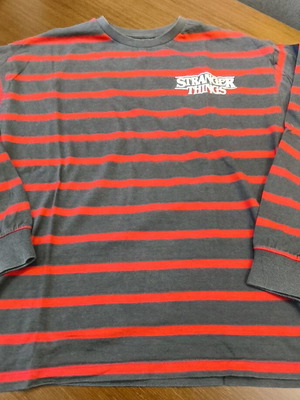Zara Stranger Things Long-Sleeve Shirt used, 164 cm, blue and red