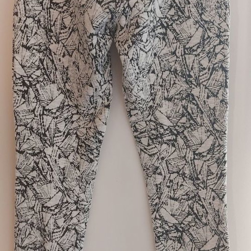 Skfk jacket and pants set used, organic cotton, ecru with black