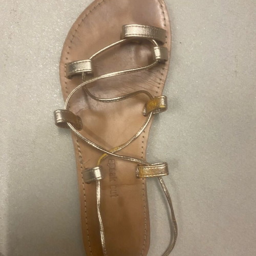 Gold sandals used, size 39, lace-up style