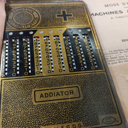 Arithma Addiator used mechanical pocket calculator 1950s