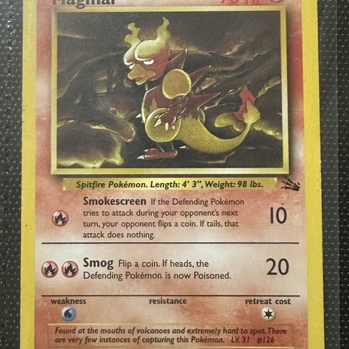 Magmar Pokémon Card Fossil Set 39/62 like new
