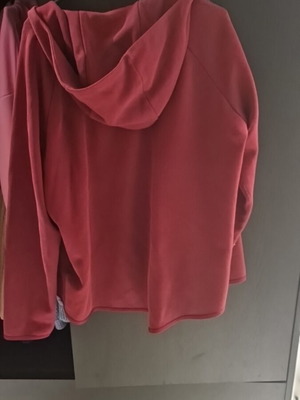Nike jacket burgundy with hood like new, size L