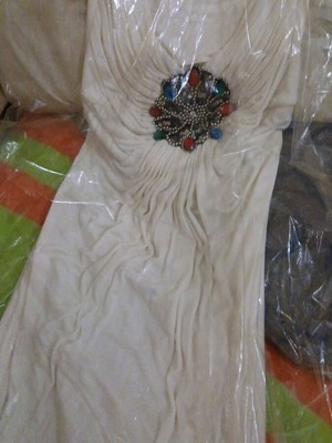 Strapless white maxi dress Sky like new, evening