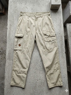 Fjällräven Vintage Men’s Cargo Hiking Pants used, size 48, light khaki olive