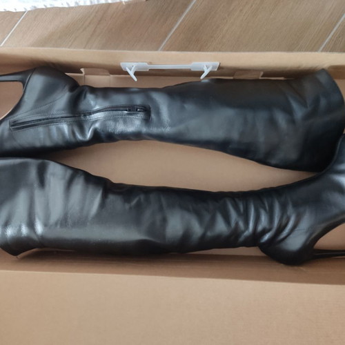 Over the knee boots handmade used, Jimmy Shoes, black