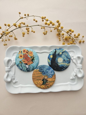 Vincent van Gogh badge set of three new