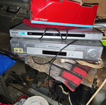 Turntable, CD player and video used set