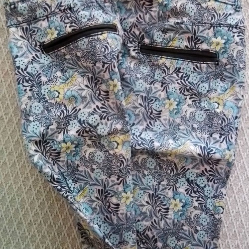 Zara Basic Denim printed slim pants size 34