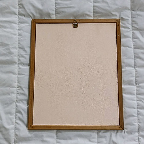Handmade frame with fabric dress, gold frame and silver oval frame