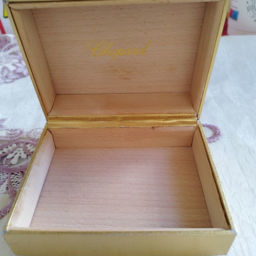 Chopard luxury cedar wood jewelry box used