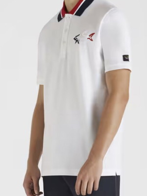 Paul & Shark Coastside Contrast Polo Shirt White M New