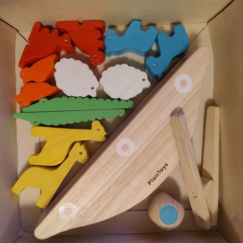 Plan Toys balancing boat toy set