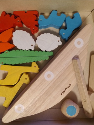 Plan Toys balancing boat toy set