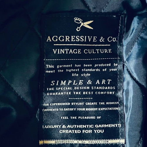 Aggressive & Co Vintage Culture varsity jacket like new, size M