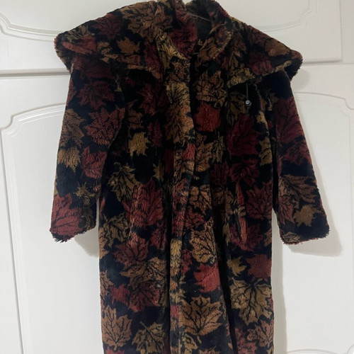 Fur coat used, multicolored, size M