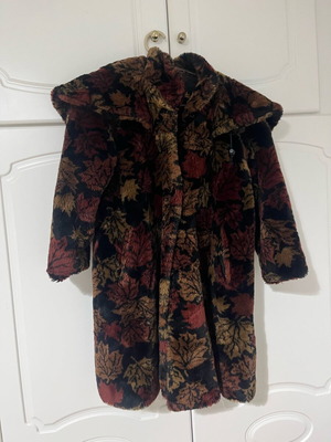Fur coat used, multicolored, size M
