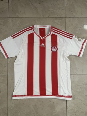 Olympiacos Home Jersey 15/16 with 90 Years Patch XL like new