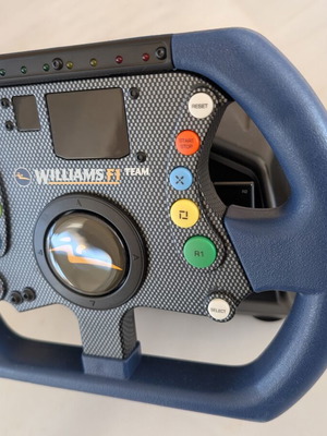 Joytech Williams F1 Team Racing Wheel JS-507 for PlayStation 2 used with pedals