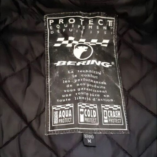 Bering motorcycle jacket Protect Equipement vintage, blue/black, medium