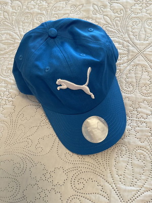 Puma vintage cap blue, new with embroidered logo
