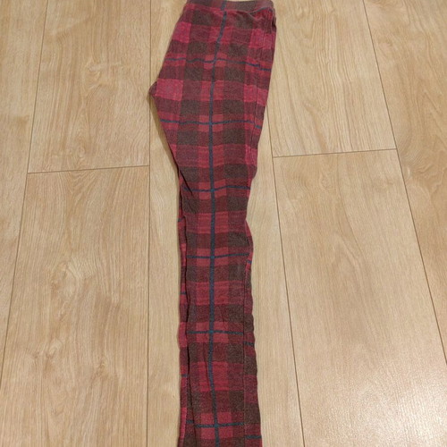 Bershka checked leggings used, size S with hole and fading
