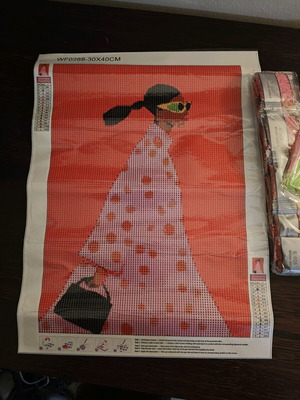 Diamond painting kit Pop-up girl 30x40 new, sealed