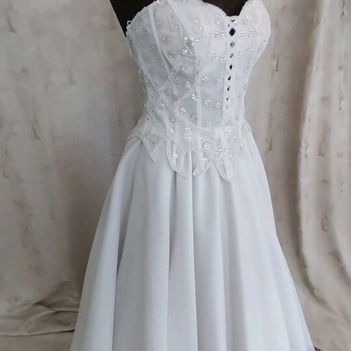 Wedding dress bodice with stones and strass new, size L