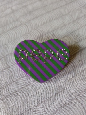 Pin with rhinestones