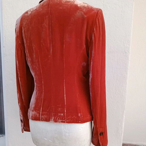 Velvet vintage jacket new, orange, Orwell, size S-M