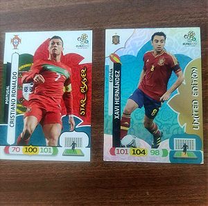 2 σπάνιες κάρτες Panini Euro 2012