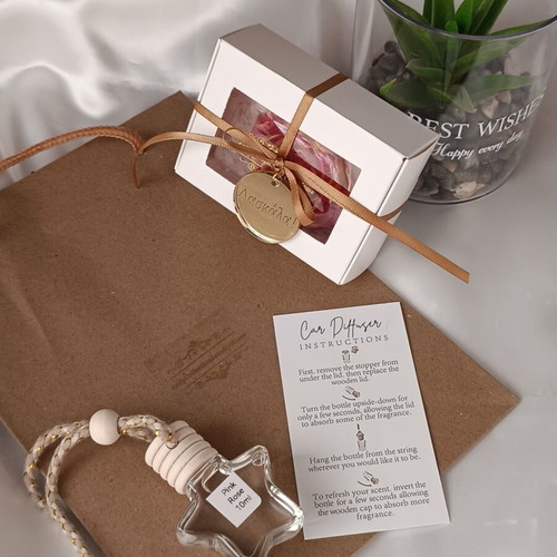 Teacher Gift with Aromatic Peony and Car Diffuser