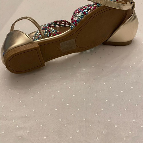 Bellamica low sandals new, multicolor with gold details