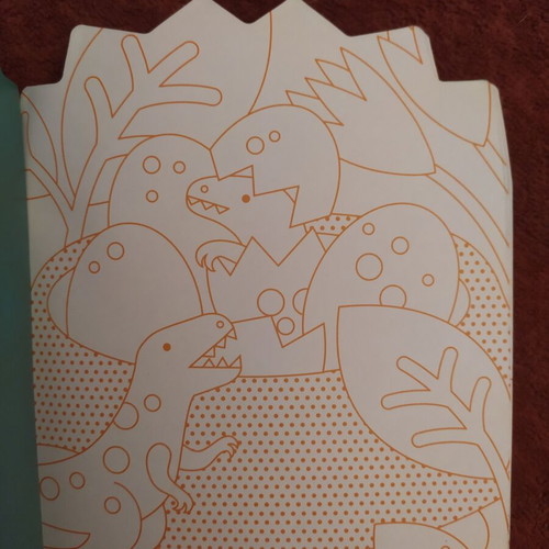 Dinosaurs Coloring Book with Stickers Petit Collage new