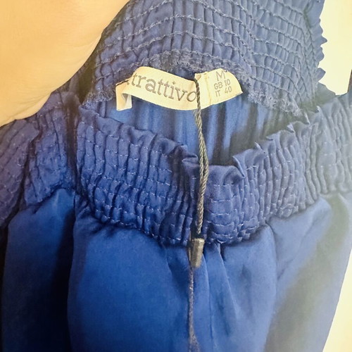 Attrattivo satin jumpsuit new, blue airy 3/4