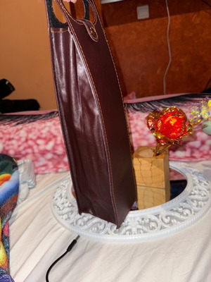 Leather Wine Bottle Carrier like new