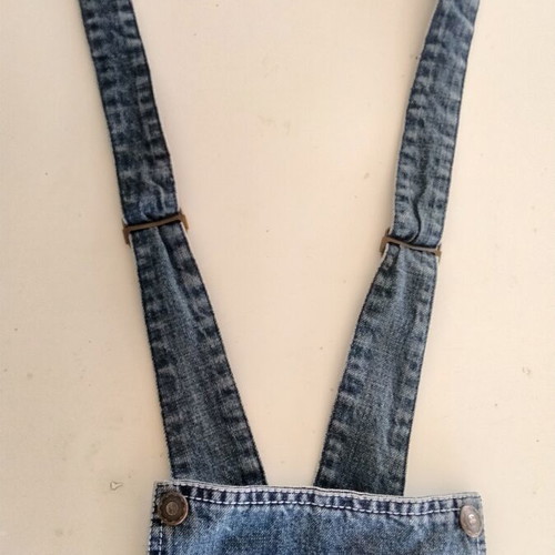 Sam 0-13 Denim Salopette Skirt Like New, Size 14Y S/XS