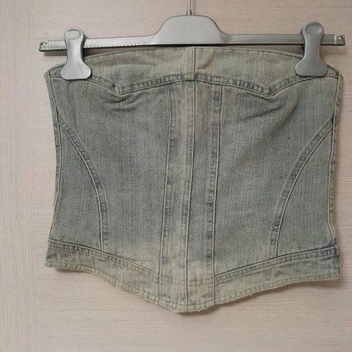 Zara denim corset bustier size M like new with zipper