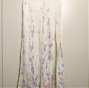 Φόρεμα-νυχτικιά βαμβακερή με παλ λουλουδάτους χρωματισμούς
