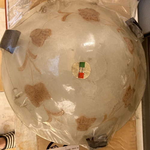 Glass ceiling light Italian, diameter about 30cm, new