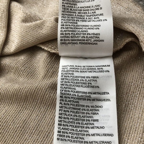H&M women's blouse like new, gold effect, size M