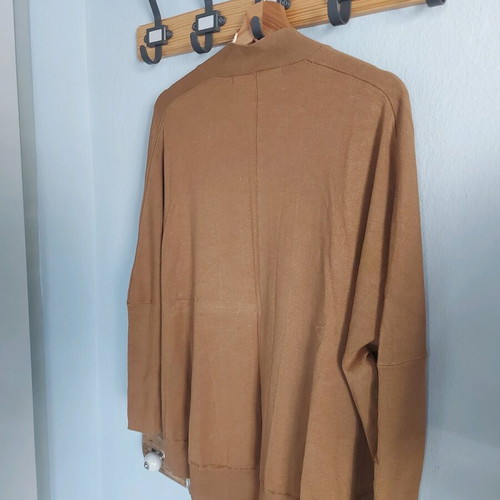 Zara women's cardigan camel new, size small with balloon sleeves