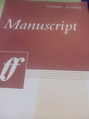Manuscript new, 12 stave, 32 pages