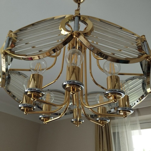 Ceiling light like new, 60×60 cm diameter, 8 E27 sockets