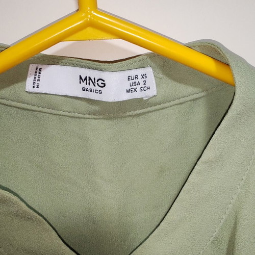 Mango green shirt small like new