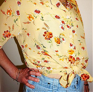 Γυναικειο floral πουκάμισο με μανίκι / Viscose