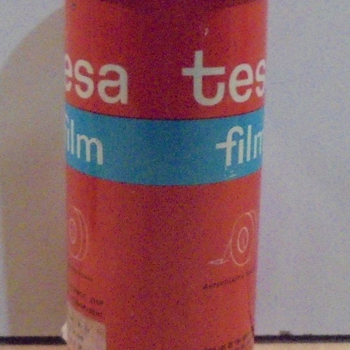 Tesa Film old promotional tin tape box used