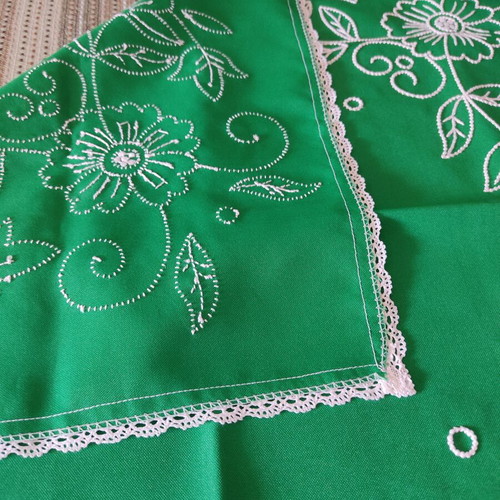 Vintage handmade embroidered tablecloth new, 72x72 cm