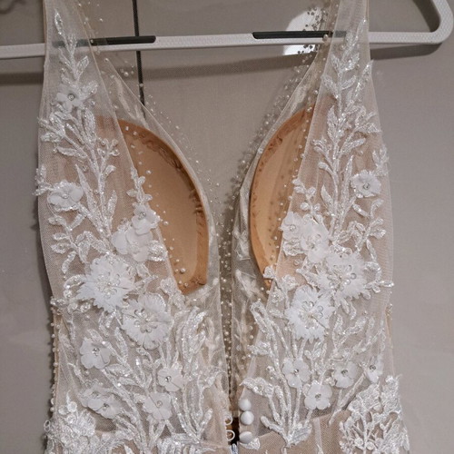 Vera Paul wedding dress like new, white, handmade from Kolonaki