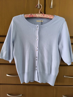 Mohito light blue blouse short sleeve brand new XS